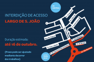 Interdição de acesso ao Largo de S. João - Avenida da Liberdade