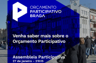 Próxima Assembleia Participativa do OP realiza-se Sexta-feira