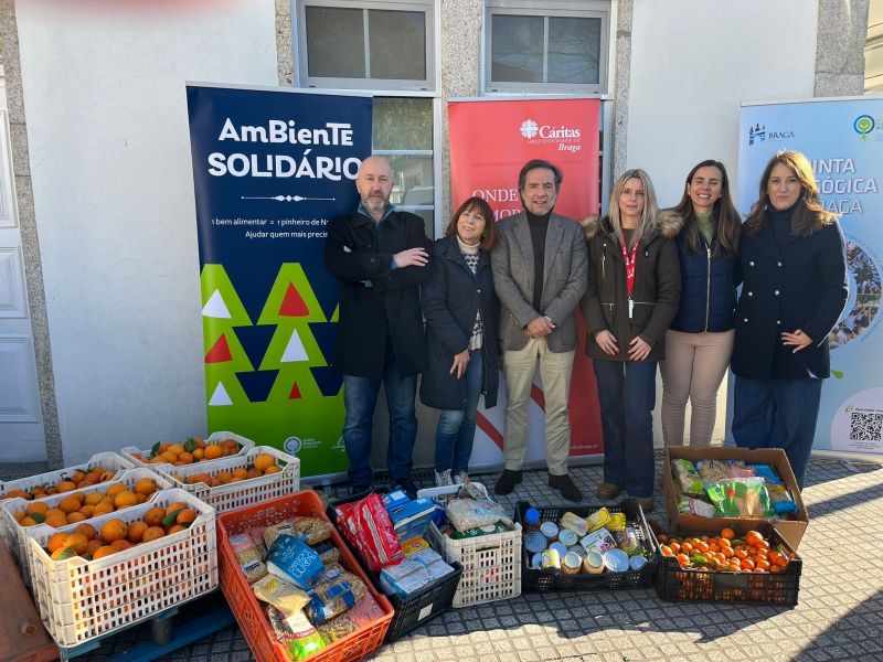 “Ambiente Solidário” entregou 65kg de alimentos à Cáritas Arquidiocesana de Braga