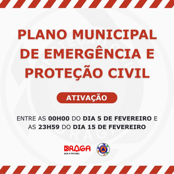 Município de Braga activa Plano Municipal de Emergência e Protecção Civil