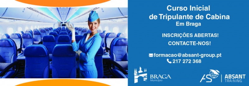 Inscrições abertas para curso inicial de tripulante de cabina 