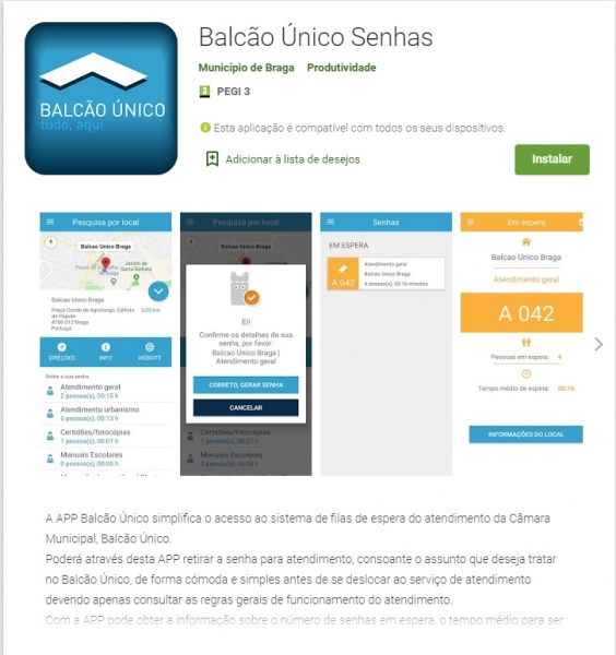 Aplicação móvel ´Balcão Único Senhas´ já se encontra disponível 