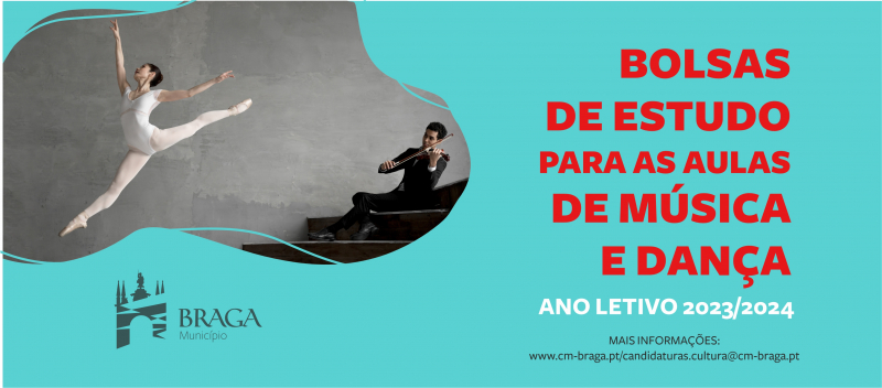 Município de Braga abre candidaturas para Bolsas de Estudo para aulas de Dança e Música