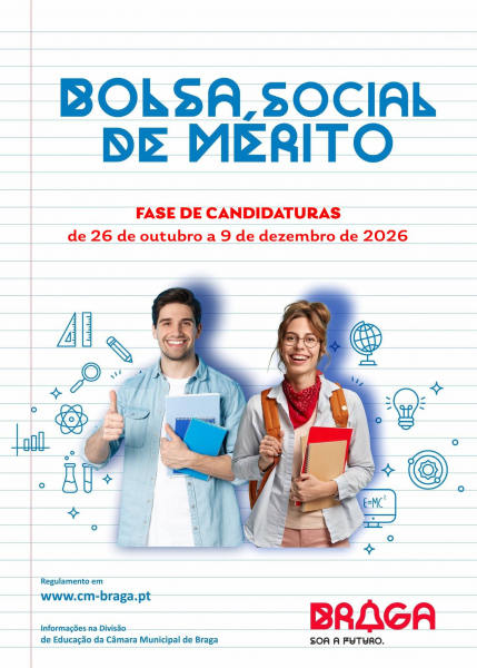 Município de Braga abre candidaturas à Bolsa Social de Mérito para estudantes do ensino superior
