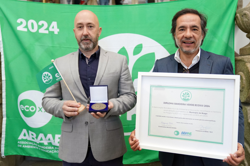 Município de Braga distinguido com a Bandeira ECOXXI pelo 5.º ano consecutivo