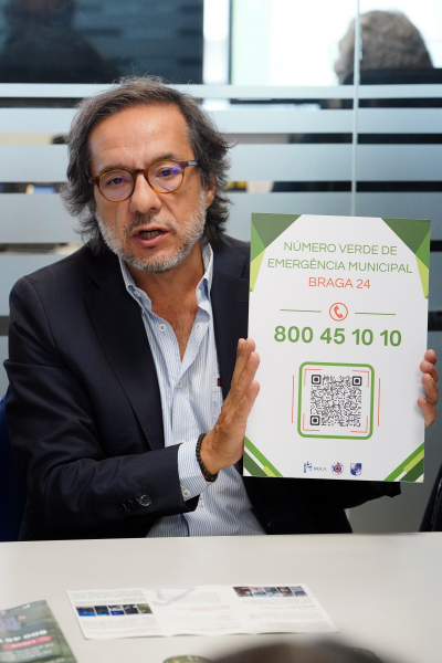 Braga dispõe de Número Verde de Emergência Municipal para reforçar rapidez e eficácia de resposta