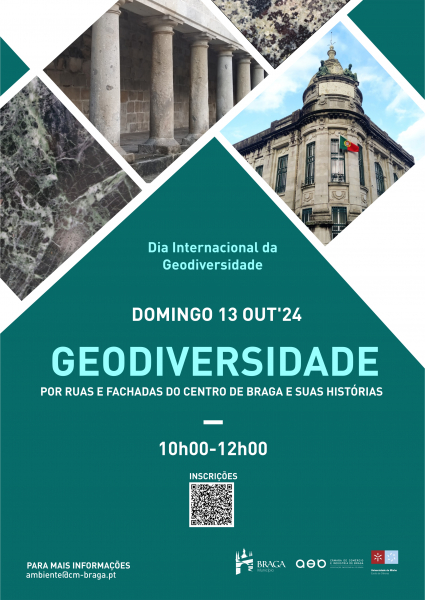 “Geodiversidade por ruas e fachadas do centro de Braga e suas histórias” realiza-se domingo