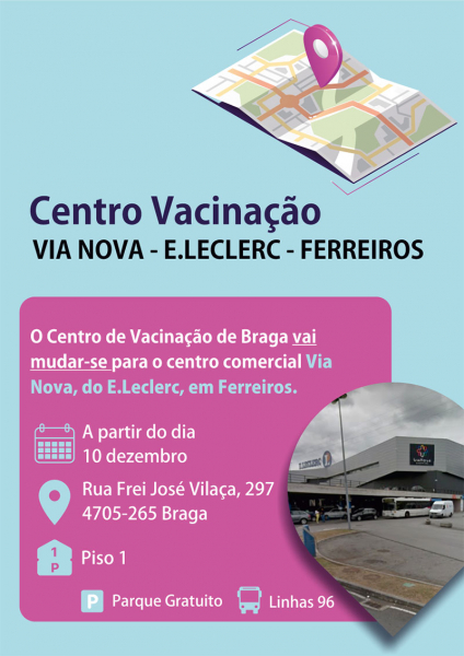 Novo Centro de Vacinação de Braga abre a 10 de Dezembro