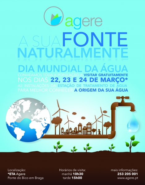 AGERE convida Bracarenses a conhecer a origem da Água

