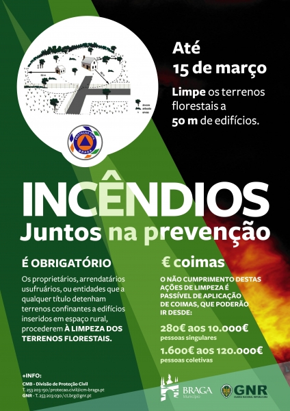 Município de Braga promove acções de sensibilização sobre incêndios florestais