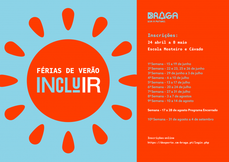 Município de Braga abre inscrições para o Programa [inclu]IR - Férias de Verão 2026