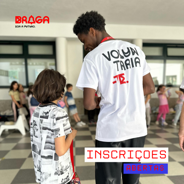 Abertas inscrições para programa de voluntariado jovem do Município de Braga