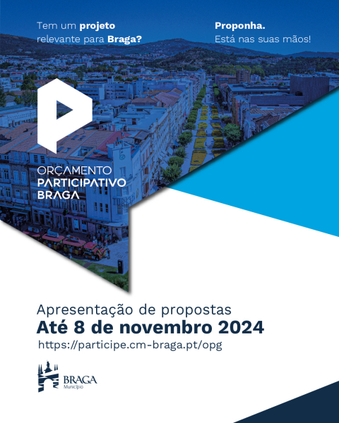 Prazo para apresentação de propostas ao Orçamento Participativo de Braga alargado até 8 de novembro