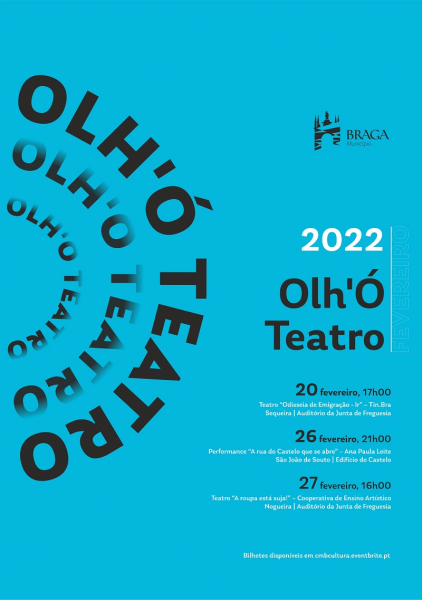 Programa “Olh’Ó Teatro” leva espetáculos a Sequeira, S. João do Souto e Nogueira