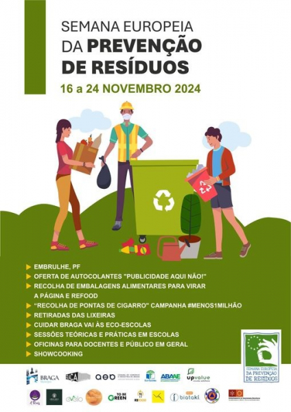 Braga assinala Semana Europeia da Prevenção de Resíduos entre 16 e 24 de Novembro