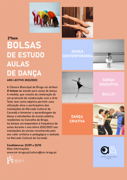 Câmara de Braga atribui bolsas de estudo para aulas de dança