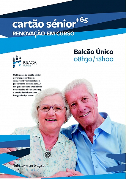 Renovação do Cartão Sénior em curso no Balcão Único