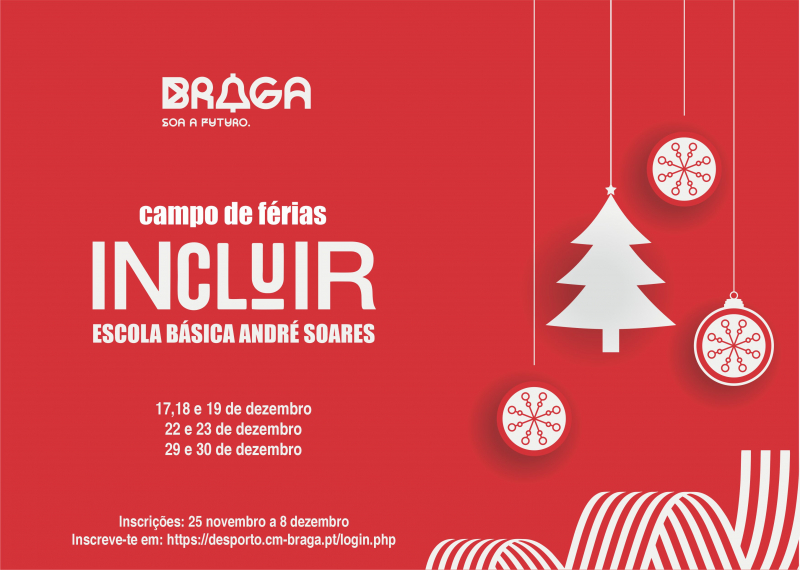 Município de Braga abre inscrições para o Programa [inclu]IR - Férias de Natal 2025