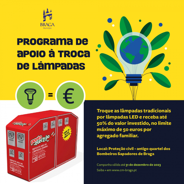 Programa de apoio à troca de lâmpadas convencionais por LED